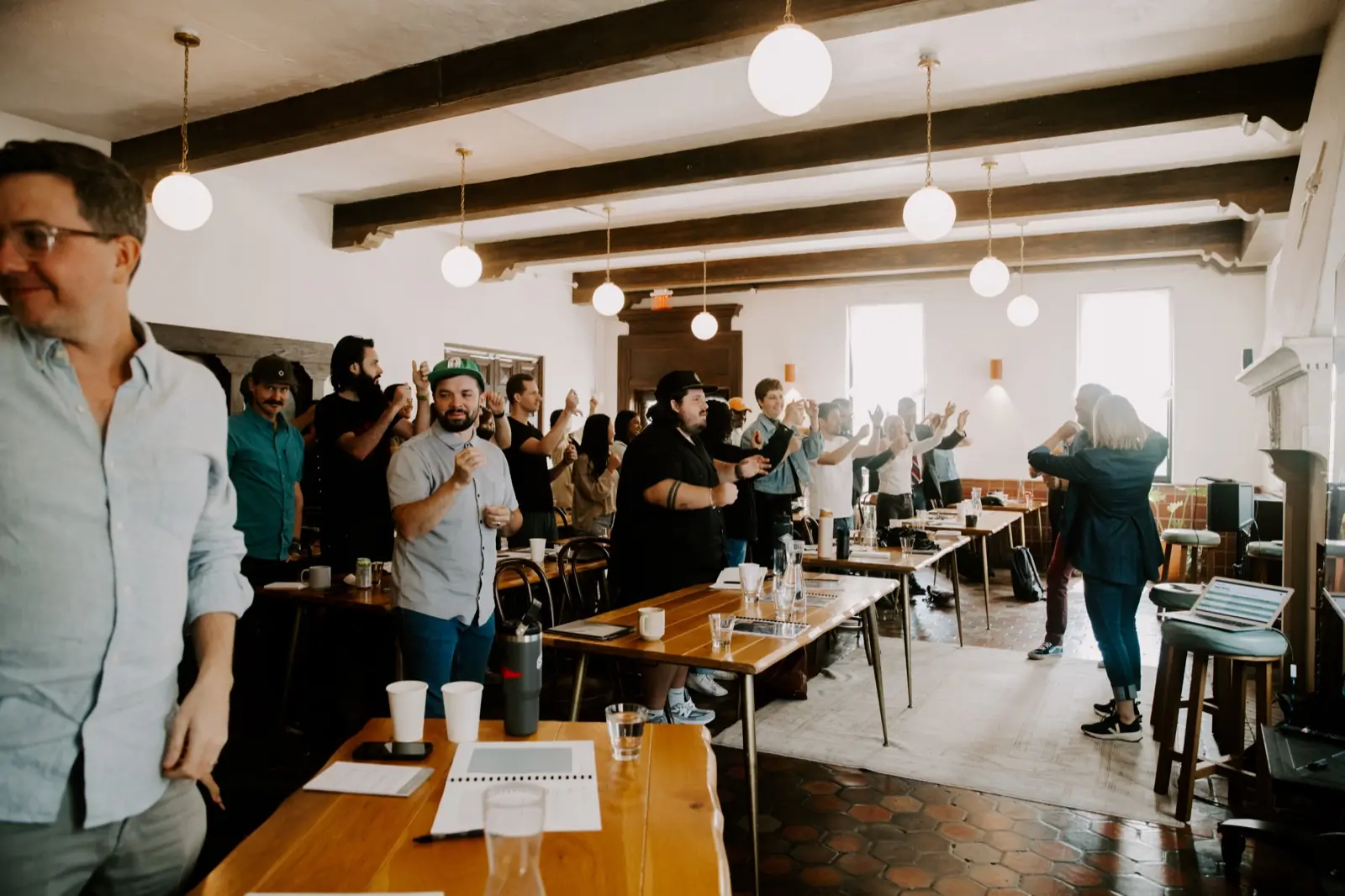 People taking part in an Enneagram workshop with Shelley